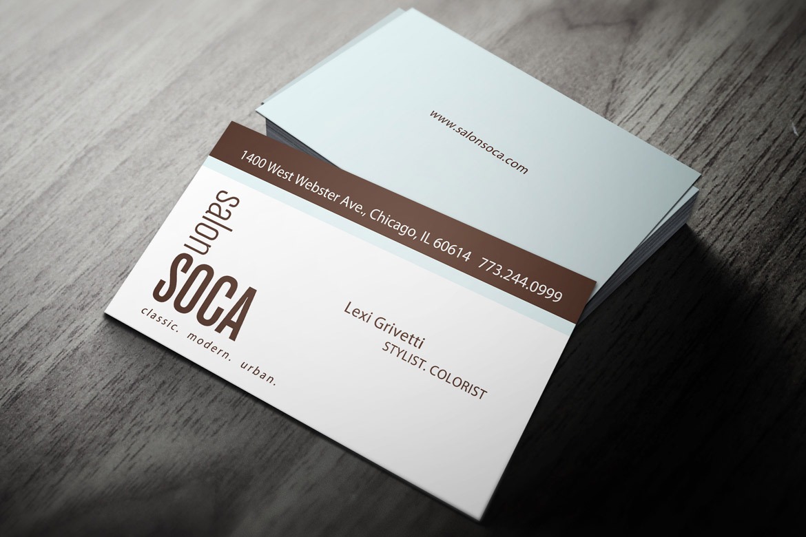 Salon Soca Business Cards