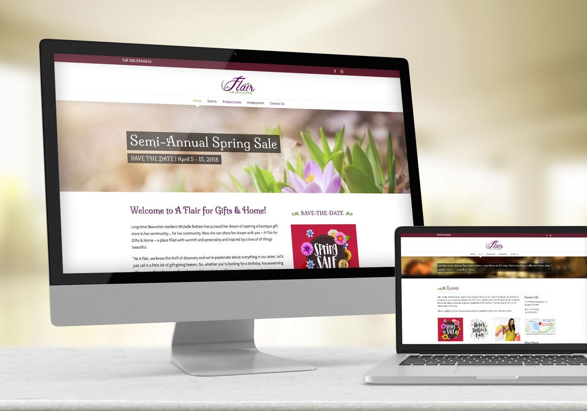 A Flair for Gifts & Home Website