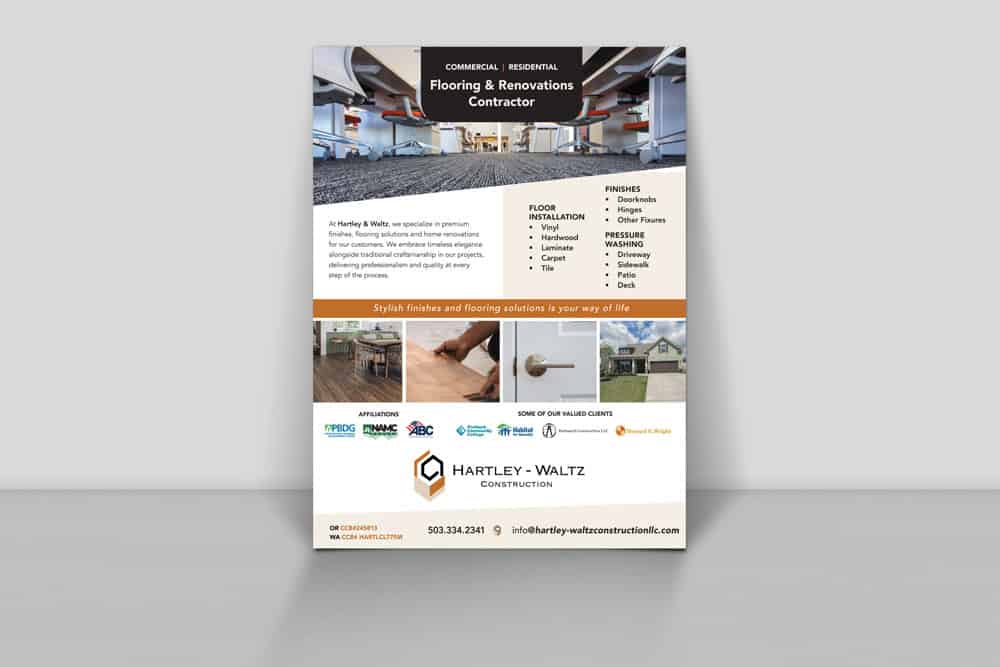 Hartley-Waltz Flyer by Twirl Advertising & Design