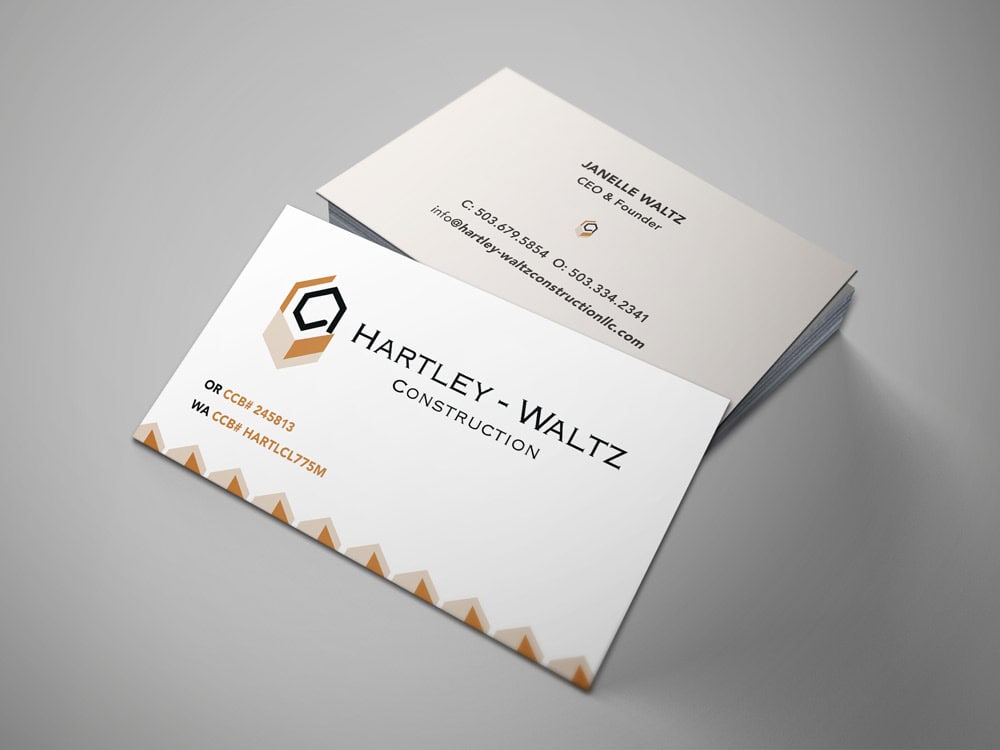 Hartley-Waltz Biz Cards by Twirl Advertising & Design